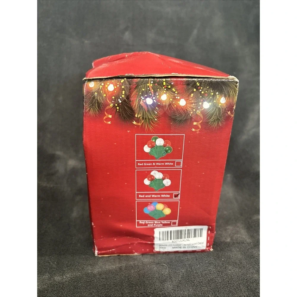 BOHON Christmas Lights Outdoor 24FT 70 LED G15 Multi Color Globe Christmas St...